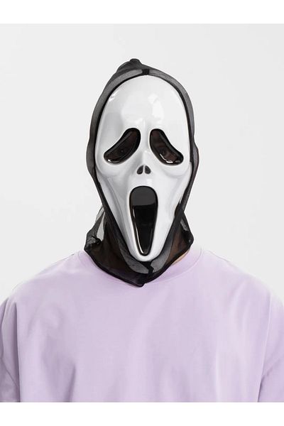 MOONFER Hooded Scream Mask Scream Mask - Ghost Mask 33x21 Cm