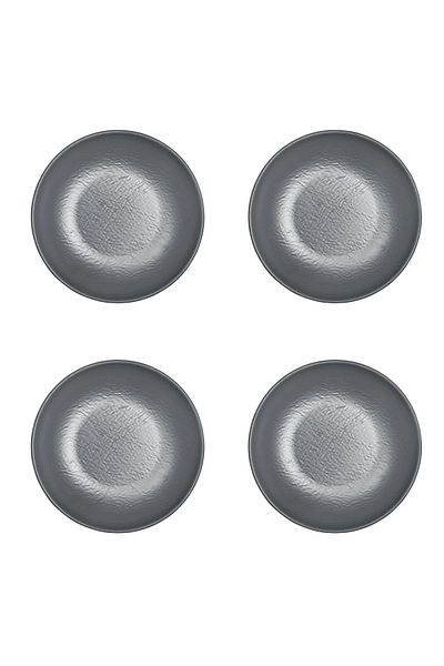 Külsan Melamine Dinner Plate Set 23 Cm 4 Pieces Gray Color