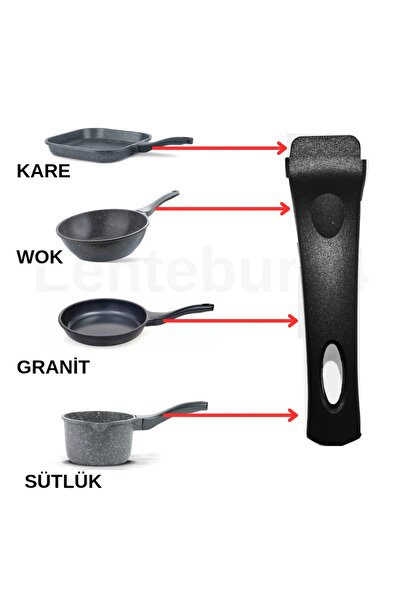 Lentebur34 Vidalı tava Kulpu sapı granit tencere sütlük wok kulp tutacağı yedek seti