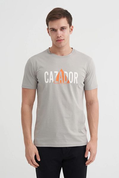Cazador Μπλουζάκι με βαμβακερή στάμπα με λεπτή εφαρμογή