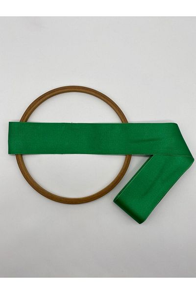 Ak Tuhafiye Πράσινο Σατέν 6 cm, 10 Yards Κορδέλα Κοσμήματος - Φαρδιά Σατέν, Κορδέλες Συσκευασίας-Στολισμού-Διακόσμησης Νο:30