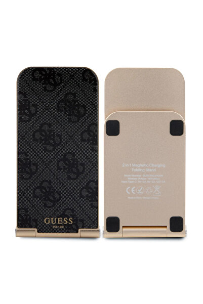 CG Mobile Guess 15W Magnetic Desk Charger With 4G Pattern - Black