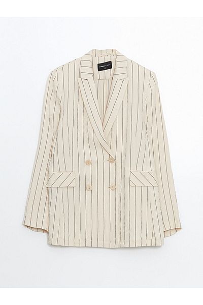 LC Waikiki Νέα σεζόν ριγέ γυναικείο μπουφάν Blazer - S5JU31Z8