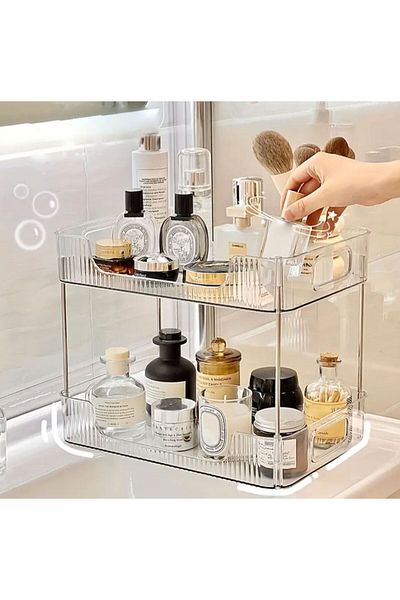 KOZART 2 Layers Makeup Organizer Makeup/Cosmetic/Kitchen/Bathroom/Jewelry Organizer Multipurpose