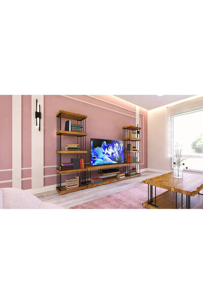 MFG AHŞAP Doğal Ahşap Tv Ünitesi 200x170