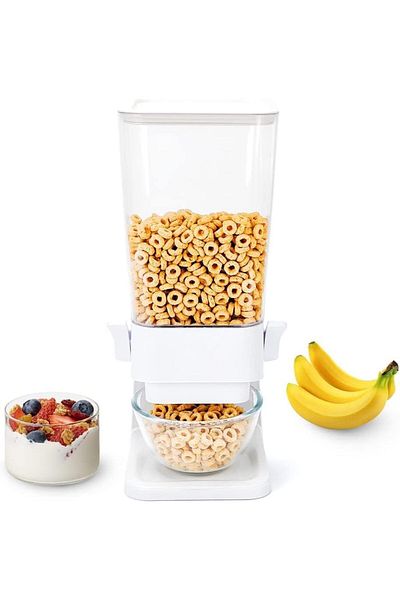 COOYA Cereal Dispenser Countertop, Large Capacity Rice Cereal Container Storage, Not Easy to Crush Food