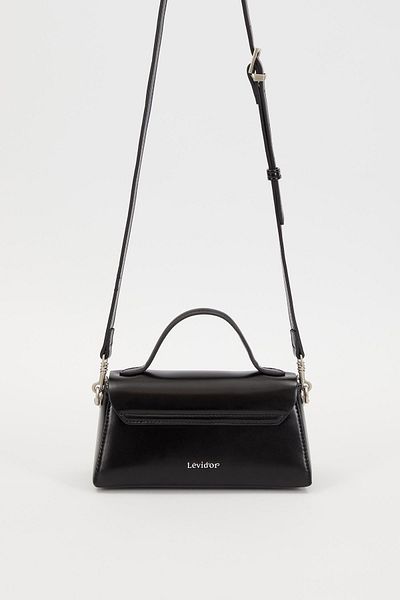Levidor Black Shoulder Bag with Hidden Pocket Detail
