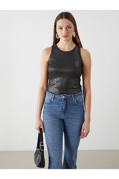 LC Waikiki Γυναικείο αθλητής LCWAIKIKI Classic Crew Neck Shiny Look