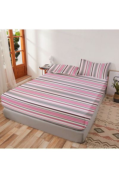 femmhome   طقم شرشف مطاطي كاجوال - مقاسات مختلفة