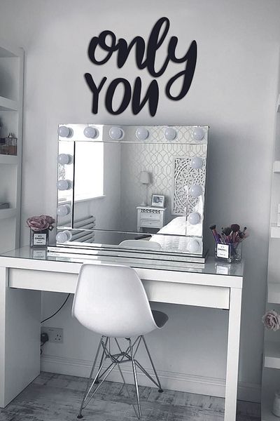NT Handmade Pictură Neagră Lemn Only You Decor Perete pentru Sufragerie Pat Dormitor Copii Birou 25x30cm