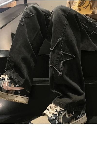 EDVESS Trend Y2K Baggy Star Jeans