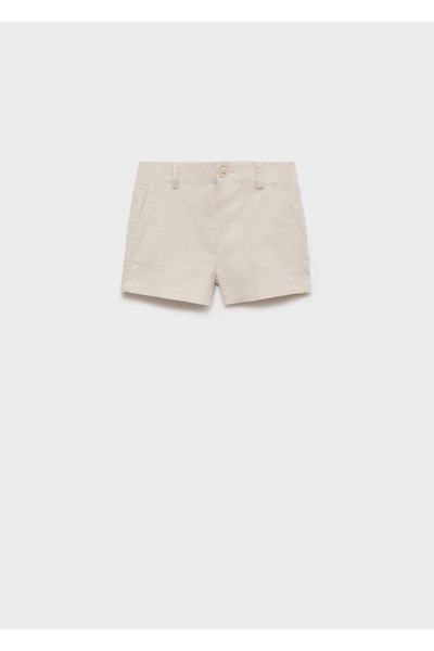 MANGO Baby Linen Blended Bermuda Shorts