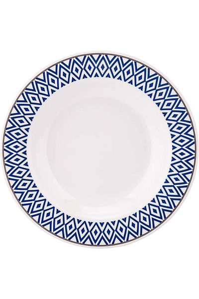 AKDC Vague M/Mine Soup Plate L(23cm) xW(23cm) xH(3cm) White