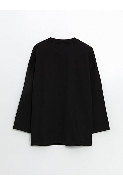 LC Waikiki New Season Crew Neck Oversize Women's Thick Sweatshirt Tunic - W4Lr32Z8