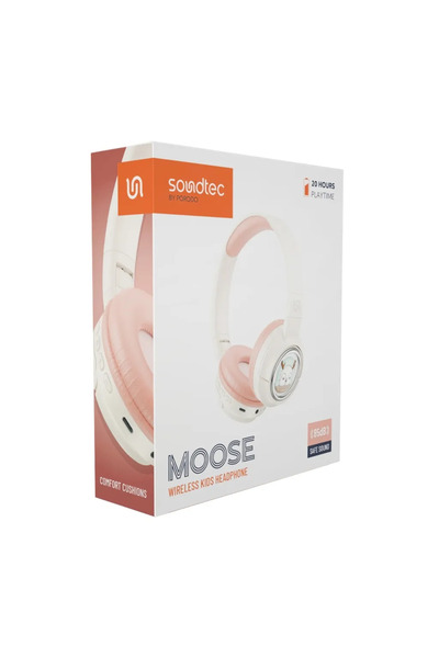 porodo سماعات رأس للأطفال من Soundtec بسعة 400 مللي أمبير - وردي