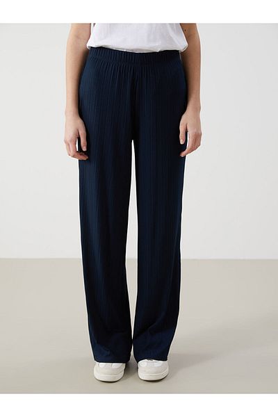 LC Waikiki Elastic Waist Textured Women's Trousers