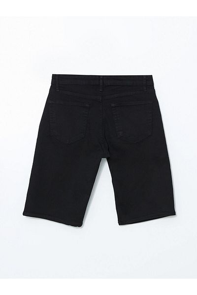 LC Waikiki Pantaloni scurți de jeans pentru bărbați LCW Jeans Black Standard Fit