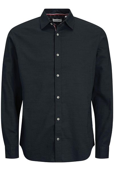 Jack & Jones Jjpierre Slub Detail Shirt Ls Navy Blue