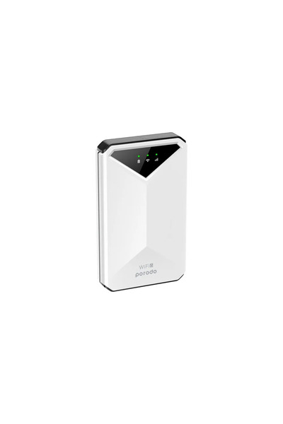 porodo Portable Mifi 3G/4G Router Cat4 V2 Without Dispaly  - White