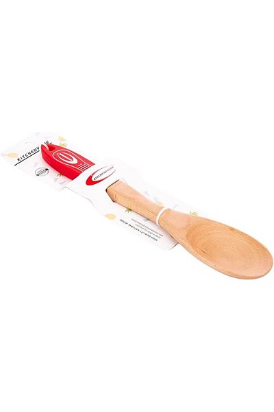 AKDC WOODEN SPOON 2CMX6CMX34CM Wooden, red