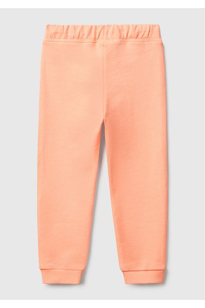 United Colors of Benetton Girl's Aqua Green Logo Embroidered Sweatpants