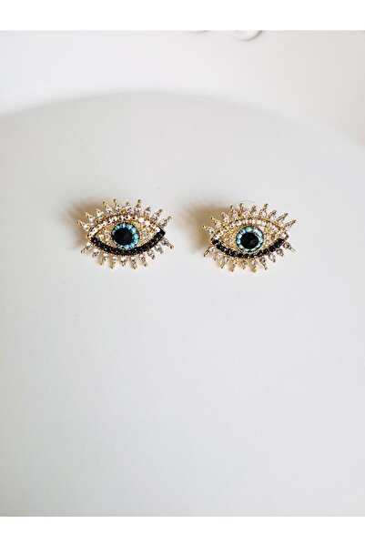 DEVİ fashion Göz Nazar Küpe 3 cm