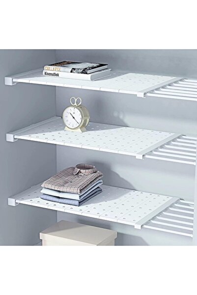 COOYA Closet Tension Shelf&Rod,Bathroom Kitchen Garage Telescopic Storage Rack,35 cm Width,73-125 cm L