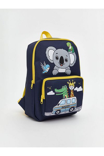 LC Waikiki Navy Blue Printed Boy's School Bag