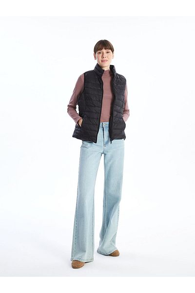 LC Waikiki Stand Collar Women's Puffer Vest