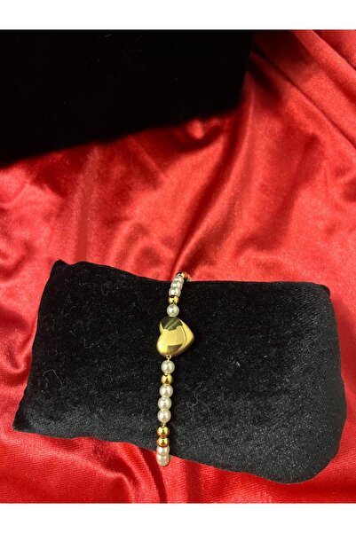 makeops سوار نسائي مع قلوب ولؤلؤ