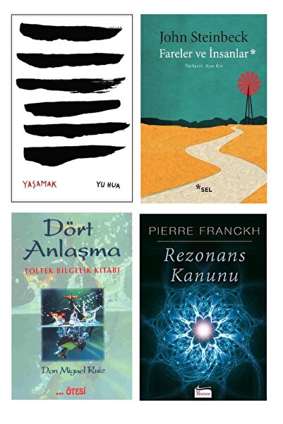 Jaguar Kitap Set Yaşamak - Fareler Ve Insanlar - Dört Anlaşma - Rezonans Kanunu