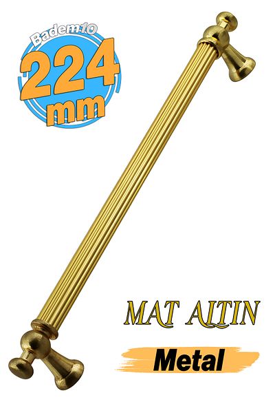 Badem10 Seldzucian Metal Stripes Aur 224 Mm 22,4 Cm Mobilier Bucătărie Sertar Dulap Dulap Mâner Mâner