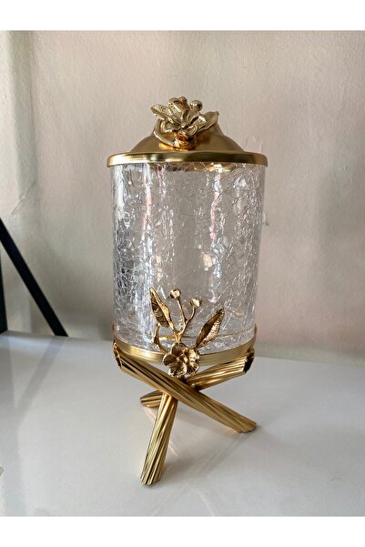 İmren Collection Lüx Tekli Standlı Cam Kavanoz