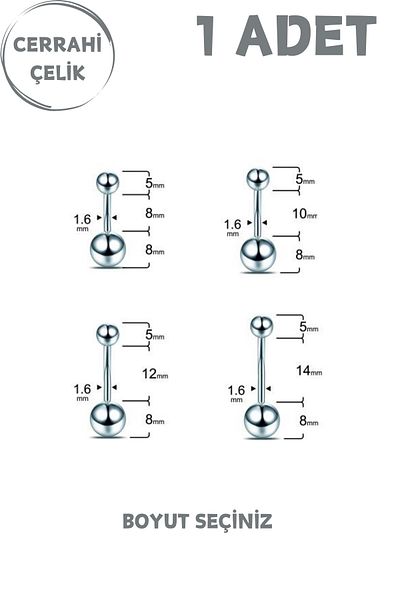 Blisse Piercing Women's Non-Stone Surgical Steel Belly Piercing