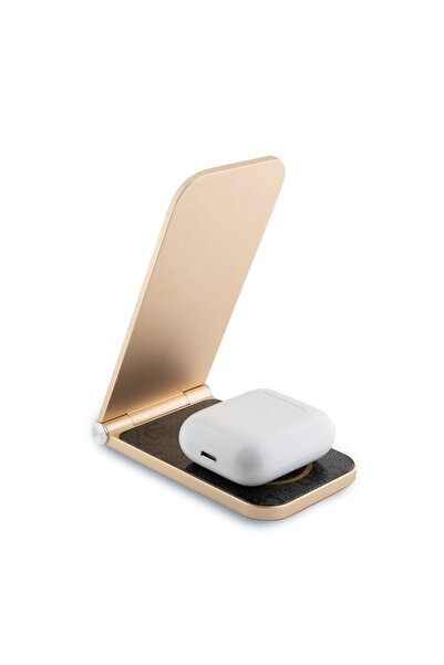 CG Mobile Guess 15W Magnetic Desk Charger With 4G Pattern - Black