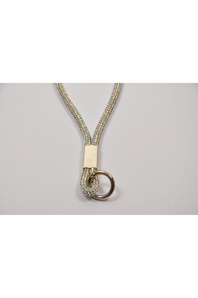 Casecollection iPhone Compatible Crystal Stone Long Wrist Strap