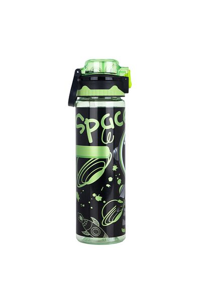 NovaKids Nova Kids Water Bottle 700ml with Straw- Black
