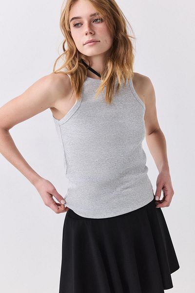 Trendiz Women's Cotton Strappy Halter Neck Basic Tank Top Grimelange 9011