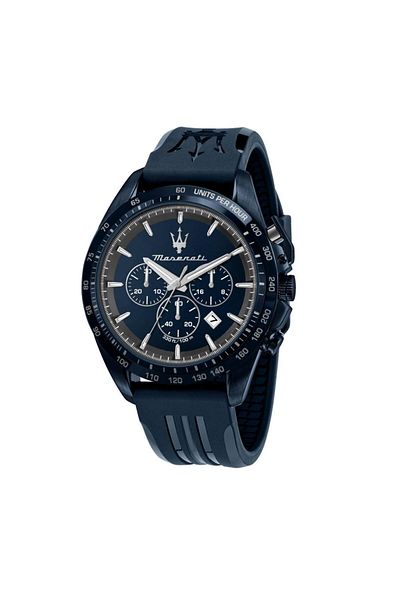 Maserati R 8871612042   10 Atm Water Resistant Leather Band Navy Blue Men's Wrist Watch