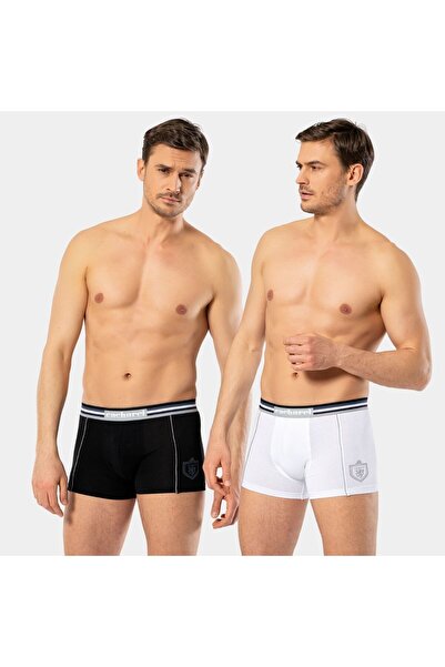 Cacharel Чоловічі боксери з принтом, 2 шт. 1323/Біло-чорні