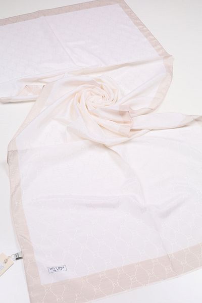 Hint İpek Indian Silk Patterned Monogram Shawl - Pattern-06 - Color-01