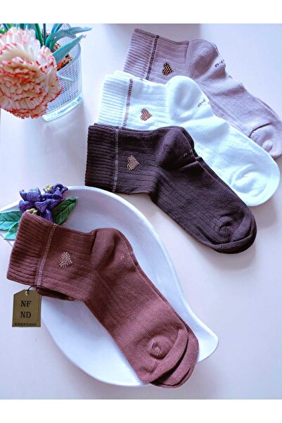 ENEFENDİ 2 чифта дамски чорапи с форма на сърце, ароматизирани, с аромат на ликорис, без шевове, с къси крачоли, от памук, в черно и кафе цвят, размер 36-40