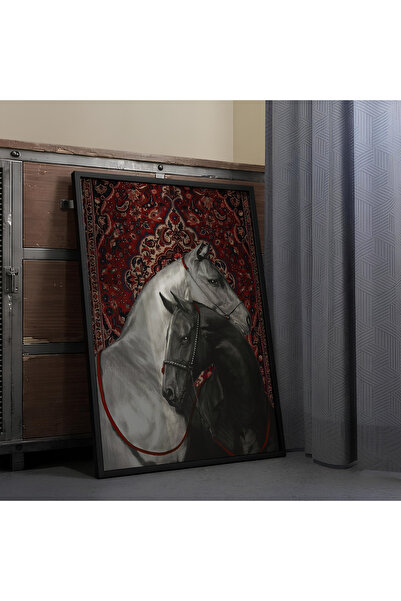 ARTCASTLE Ahşap Çerçeveli Tablo Seti Horse