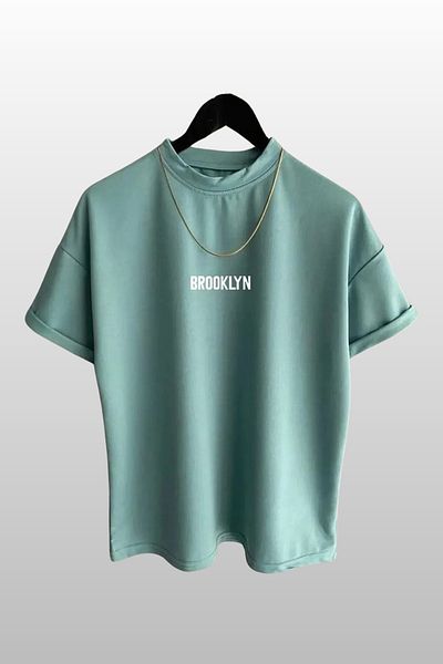 Moda Glo Unisex Brooklyn Τυπωμένο 3-Pack Λευκό-Στεγνό Ροδοκόκκινο-Μέντα T-shirt