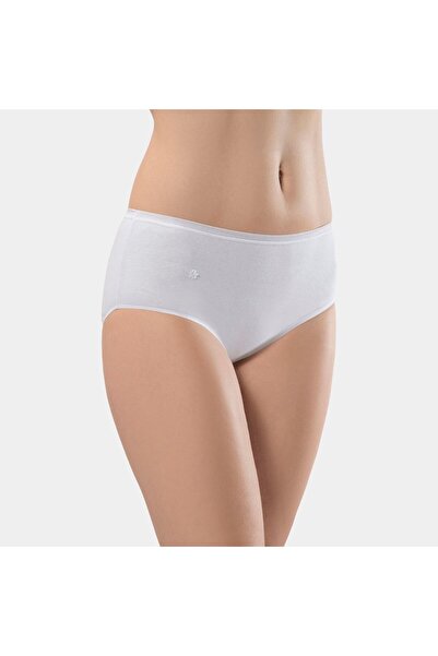 TÜREN Chiloți de bikini din bumbac, fără cusături, din 2 piese, pentru femei 234/alb