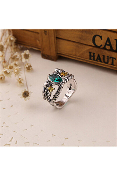 Choice خاتم اللورد باراهير أراغورن غوندور 6 R062، خواتم كريستال أخضر للنساء و...