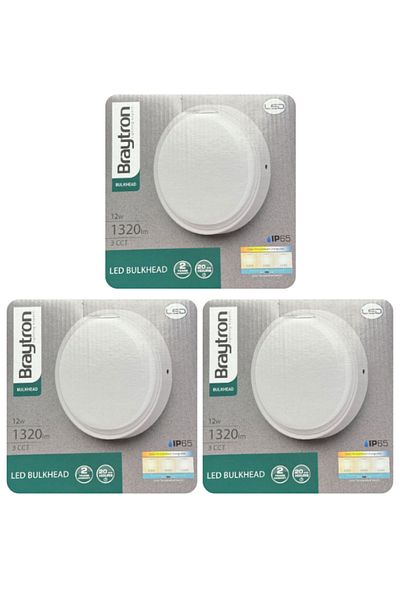 Braytron 3 Pieces 12W White / Daylight / Yellow Adjustment Led Artemer