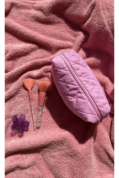 ESY LİNE Pink Polka Dot Makeup and Handbag