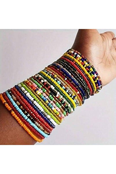 Choice مجموعة من 17 قطعة من الخرز الملون العشوائي من مجموعة عطلات البوهيمي بط...