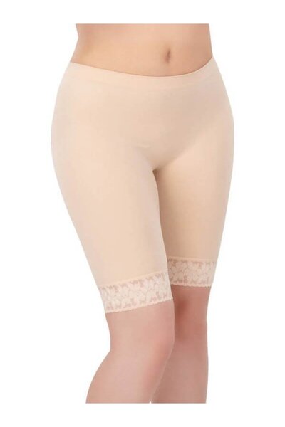 Emay İç Giyim Emay fără cusături Soft pentru femei, cu dantelă lungă boxeri 3004